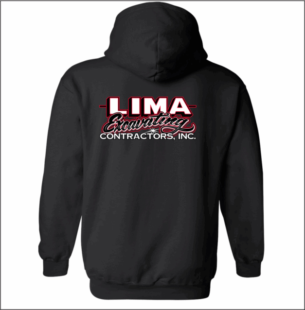 Lima Excavating  Heavy Blend™ Hooded Sweatshirt - Image 3
