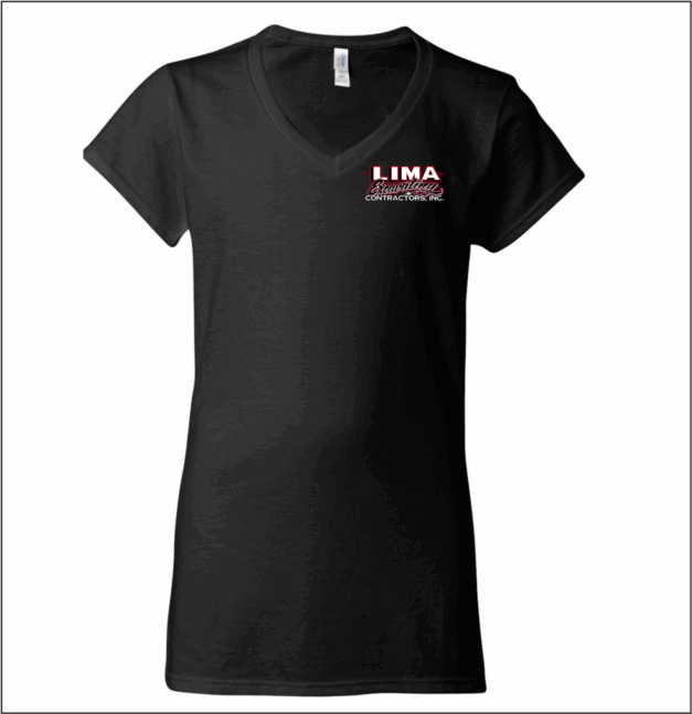 Lima Excavating   Softstyle® Women’s V-Neck T-Shirt