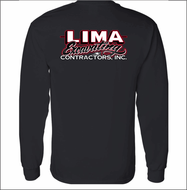 Lima Excavating  50/50 Long Sleeve T-Shirt - Image 3