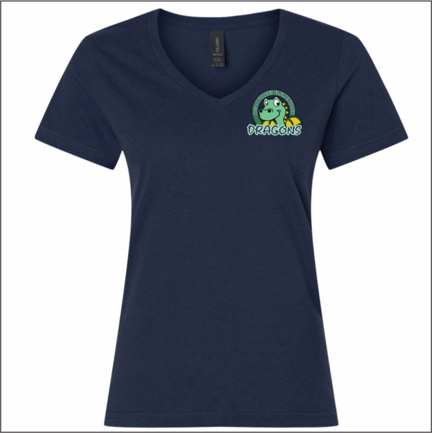 Dean Street Women's Softstyle® V-Neck T-Shirt Navy