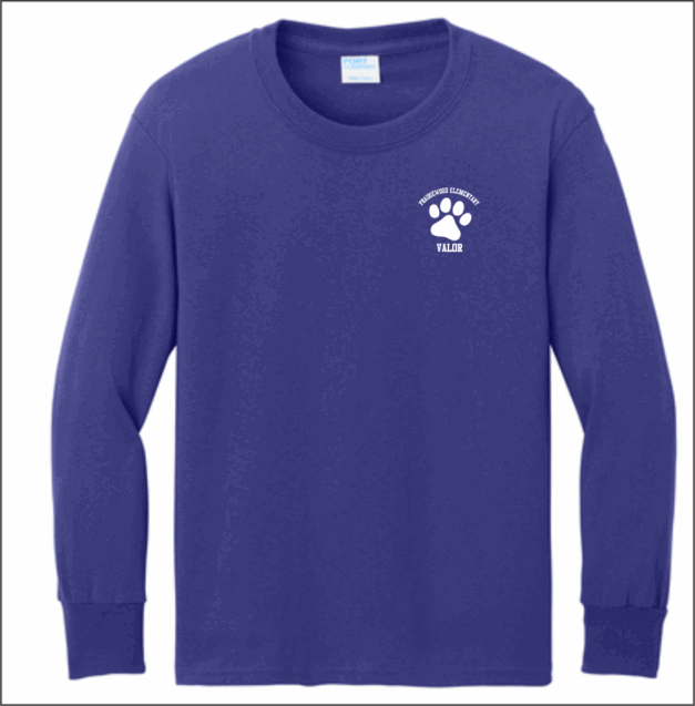 Prairiewood Elementary Youth Long Sleeve Core T-Shirt - Image 4