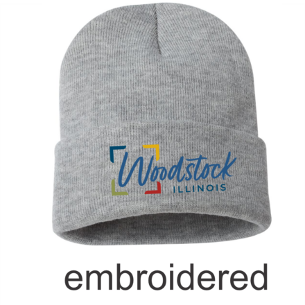 City of Woodstock 12" Solid Cuffed Beanie