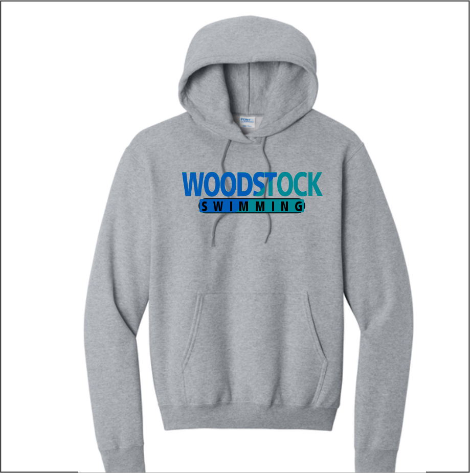 Woodstock Boys Swimming Core Fleece Pullover Hooded Sweatshirt - Image 2